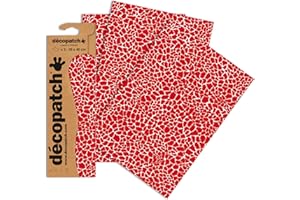 ‎DÉCOPATCH Décopatch Decopatch Papier No. 546 (rot Giraffe, 395 x 298 mm) 3er Pack