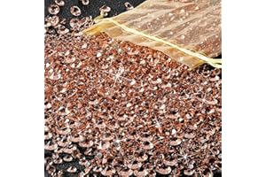 GEFIRE 4000 Stück Diamanten deko, Tischdeko Rosegold Streudeko Hochzeit, 3 Größen Diamantene Hochzeit Deko, Deko Steine Kristall, Für Vasenfüllung, Esstisch, Hochzeit, Geburtstagsfeier（Roségold）