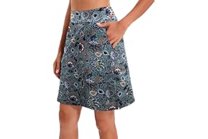 Jhsnjnr – Jupe-short de golf pour femme avec poches, longueur genou, taille élastique, jupe de tennis athlétique