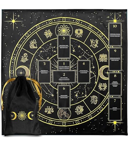 Dtaigou Tapis De Tarot En Flanelle – 49x49 Ou 75x75 Cm – Support Doux Pour Cartes Et Divination