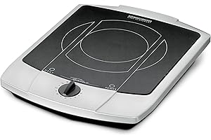 ‎ROMMELSBACHER ROMMELSBACHER Einzelkochplatte CT 2200/E – Made in Germany, SCHOTT CERAN®, 2-Kreis Heizelement 140/210 mm, energiesparend, kurze Aufheizzeit, stufenlose Regelung, Überhitzungsschutz, Edelstahl