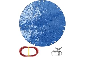 TARPAL 7ft Round Small tarp Waterproof 8mil Poly Tarps Multifunctional Tarpaulin Dust and UV Resistance Outdoor Cover for Pet House/Tent Under The tarp Etc（Blue/Black）