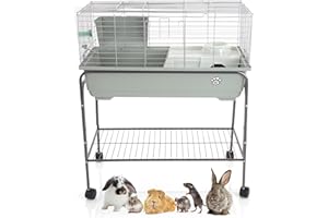 Rabbit/Guinea Pig Indoor Cage and Stand by Cozy Pet 80cm suitable for Rat Chinchilla other Small Animals Hutch Model: RB80-S + RB80-ST (We do not ship to CI or IOW)
