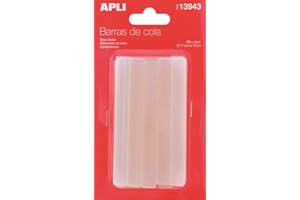 APLI 13943 - Recharge pour pistolet à colle - 10 bâtons de colle Ø11mm x 10 cm.