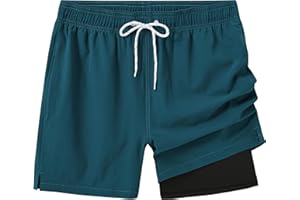 YuKaiChen Men's Swimming Trunks Quick Dry Beach Shorts Casual Running Gym Shorts with Zipper Pockets and Mesh Lining