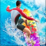 Genießen Sie Wassersurfen im Meer