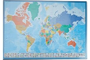 GRUPO ERIK Vade mapa mundo - Tapete escritorio - Vade escolar multifuncional | Vade escritorio - Protector escritorio - Vuelta al cole material escolar