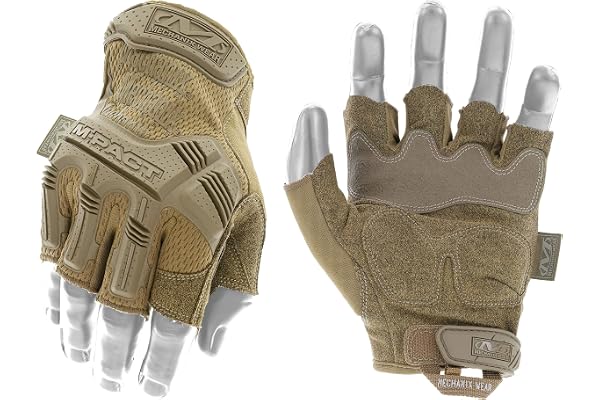 Mechanix Wear - M-Pact Fingerless Coyote Gants (X-Large, Marron)