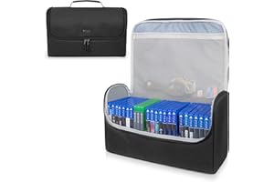 Trunab Game Disc Carrying Bag Hold Up to 24 Discs, Portable Storage Case Gaming Disk Organisers, Compatible with Xbox 360/Xbox One/Xbox Series X/S/PS4/PS4 Pro/PS3/PS5, Black - Patented Design