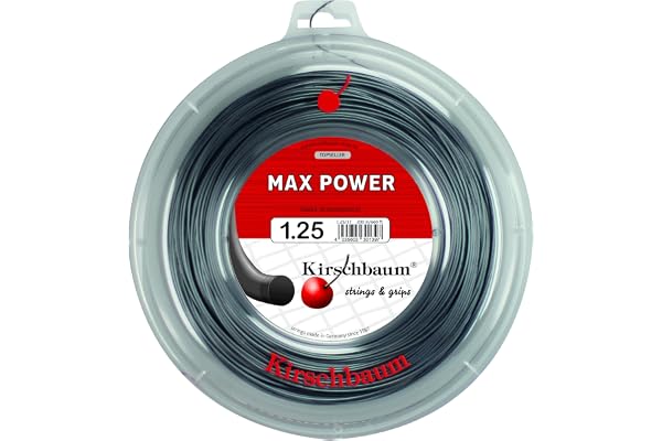 Kirschbaum Max Power Bobine Cordage de Tennis Gris