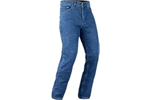 Bikers Gear Australia Classic Cut Kevlar Lined Protective Motorcycle Trouser Kevlar Jeans with Removable CE1621-1 Armour