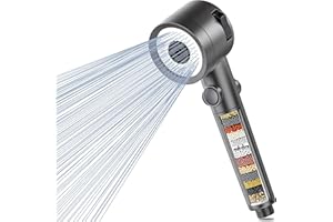 Magichome Pommeau de douche à filtre 20 couches et haute pression avec 3 types de jet - Douchette pour salle de bain