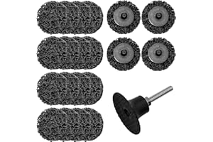 Merryland Strip Disc 50mm Paint Rust for Die Grinder, 50 mm Black Removal Disc 20 Pieces With 6mm Shank, Strip Wheel Stripping Wheel Cleaning Disc INOX Stainless Steel Iron Universal 2inch, DGTA022C2