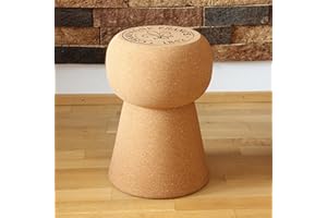 PALATINA WERKSTATT Kork Hocker in Form eines Champagnerkorkens – Stylischer, bequemer Hocker für Wohnzimmer und Bar – Ideal als dekoratives Möbelstück, Geschenk oder als einzigartiger Akzent für Ihre Einrichtung