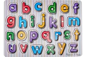 Melissa & Doug See-Inside Alphabet Wooden Peg Puzzle (Frustration-Free Packaging)