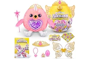 Rainbocorns Fairycorn Princess Series 6 Flamingo - Peluche Coleccionable - Magical Fairy Princess Surprises, Cuddle Plush Animal de Peluche, Pegatinas, (Flamingo)