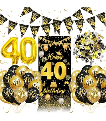 Birthday 40 jaar ballonnen slinger 10 meter Birthday 40 jaar ballonnen slinger 10 meter