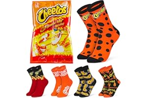 Cheetos Coffret Chaussettes Femme et Homme, 5 Paires de Chaussettes Fantaisie - Cadeau Adulte et Ado