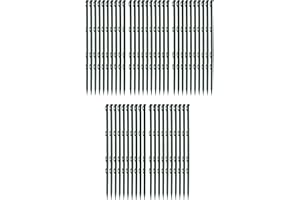 Ellofence Lot de 50 piquets de clôture verts en plastique - Hauteur totale : 72 cm (paquet de 50 pièces)