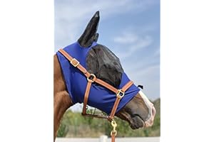 TGW Riding Super Fit Horse Fly Mask (L, Navy Blue)