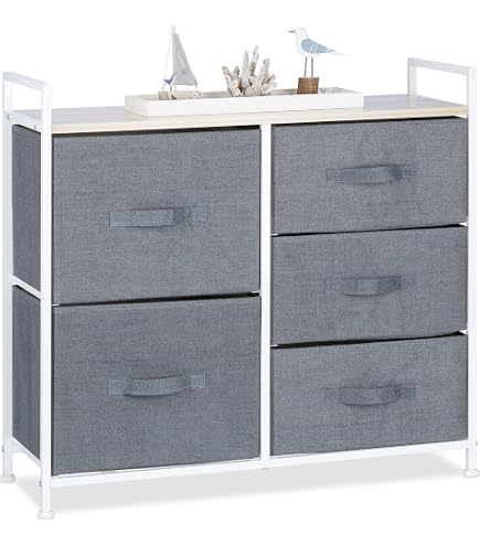 Relaxdays Kommode, HxBxT: 54,5 X 100 X 30 Cm, Sideb Produktbild-Vorschau 2