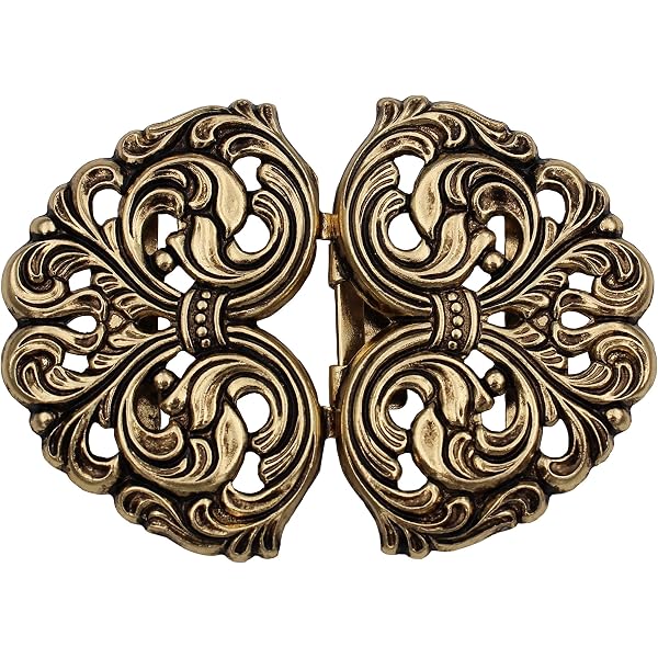Fibbia Per Grembiule Da Dirndl Bavarese Hartmann – Gancio Metallo Anticato 100x45 Mm – 1 Pezzo Made In Germany