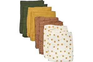 PIPPI MADE WITH LOVE Pippi Mullwindeln 8er Pack Stoffwindeln Musselin Windeln (Maisgelb Dots)