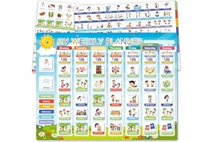BIROYAL Kids Magnetic Weekly Planner | Kids Planner| Organiser For The Whole Family | Child Daily Schedule Board | Autism Learning Materials PECS ASD ADHD Tools | for The Family's Activities
