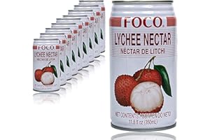 DINESE Foco - 10er Pack Premium Lychee Drink in 350 ml Dose - Litschisaft (Nektar) - Original Litschi Saft aus Thailand…