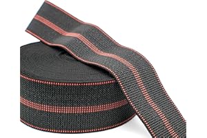 H-BOLT 32ft Premium Heavy-Duty Elastic Webbing Straps for Sofa and Chair Repair, Durable Stretchy Upholstery Roll with High-Tensile Strength and Reinforced Edges (32ft Webbing Pro)