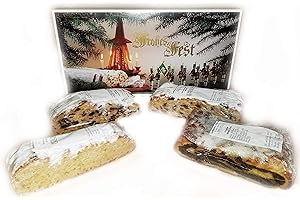 ‎LANDBÄCKEREI DIETRICH Probier und Geschenkpaket 4 Sorten Stollen kleine Abpackung inklusive Stollenkarton - handwerkliche Herstellung altbewährte Rezeptur - Tradition seit 1911 Landbäckerei Dietrich