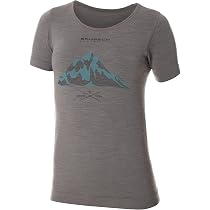 Tee-Shirt Thermique Femme Laine Mérinos 41% - Sous-Vêtement Chaud Ski, Running - Respirant