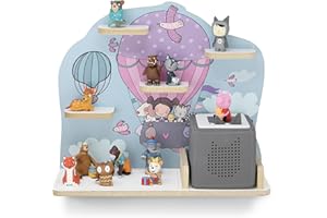 stadtecken étagère en Bois I Convient pour la Toniebox et Tonies I Rangement Parfait pour Tonie dans la Chambre des Enfants I À Monter ou à Suspendre (Haut, Moyen)