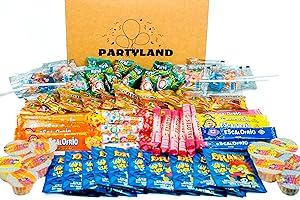 Partyland assortiment de 80 bonbons pour la fête d'anniversaire des enfants, la piñata, Halloween, Noël ou la Saint-Valentin, emballés individuellement.