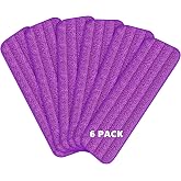 MEXERRIS 6 Microfibre Mop Pads Refills, 39 x 13 cm | Mop Pads Reusable and Machine Washable Pads for Spray Mops, Soft and Dur