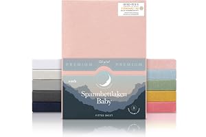 Laleni Premium dra-på-lakan, 50x89cm, für Babybett & Kinderbett, 100% bomull, OEKO-TEX zertifiziert