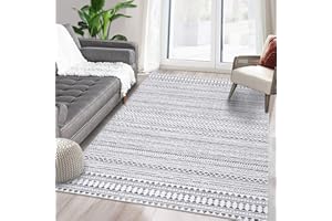 LuxFocus Wodoodporny dywan, marokański boho, wystrój domu, zmywalny, odporny na olej i plamy, dywan do salonu, sypialni, jadalni, antypoślizgowy dywan przyjazny dla zwierząt domowych i dzieci, 160 x