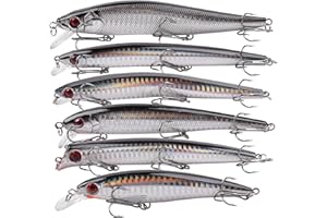 SHADDOCK 6 señuelos artificiales de pesca, señuelos de pesca, señuelos de pesca, señuelos de pesca Wobbler Crankbait Popper Jerkbait Artificial con anzuelos trillizos, surf, señuelos de pesca,