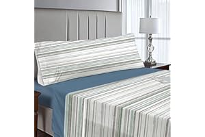 IN NICE Juego de Sabanas 3 Piezas 105x200 - Poliéster Microfibra - Sábana Bajera, Sábana Plana y 1 Funda de Almohada(Cama 105, CANDAS Azul)