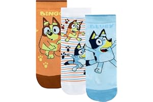 Bluey Socken 3 Pack Unisex Kinder Socken für Jungen oder Mädchen