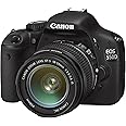 Canon EOS 550D Digital SLR Twin Zoom Kit EF-S 18-55 mm 1:3.5- 5.6 IS Lens & EF-S 55-250mm f/4.5-5.6 IS Lens (Renewed)