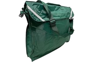 Ayra: Expandable Junior School Book Bag with Strap – 5 Colours (Bottle Green)