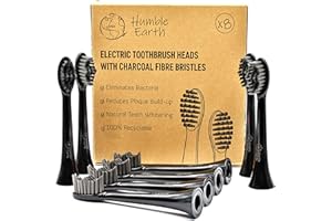 Humble Earth Głowice do szczoteczek do zębów nadające się do recyklingu kompatybilne z elektryczną szczoteczką do zębów Philips z węglem drzewnym