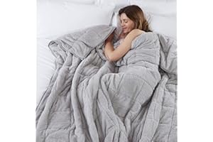 VICEROY BEDDING TEDDY FLEECE Weighted Blanket for Adults Soft Sherpa Throw Sleep Therapy Autism Sensory Anxiety Stress Relief Insomnia Sleeping Aid (Silver Grey, Double Size - 125cm x 180cm - 6kg (13lb))