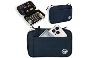 Harrows Darts Case | Smart Dart Case Darts Holder | Holds 3 or 6 Darts | Protective EVA Material with Fabric Finish | Professional Darts Accessories | Holds Darts Fully Assembled