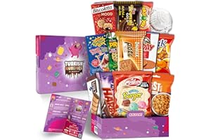 Boîte à bonbons midi avec 13 collations | Bonbons américains et japonais similaires American Candy Box | Boîte à collations de Turquie | Collations pleine grandeur dans une boîte à bonbons