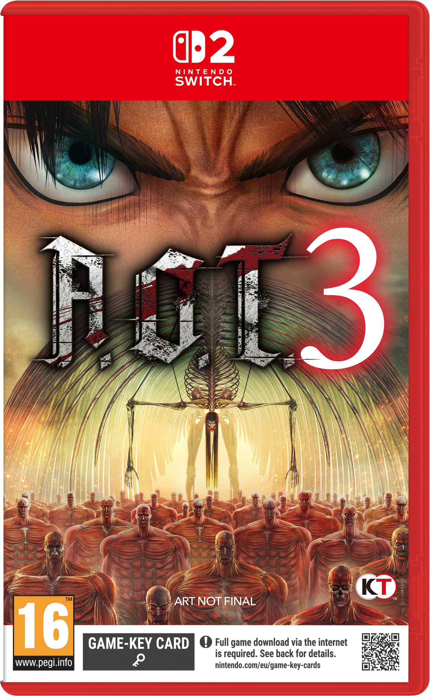 Carátula de ATTACK ON TITAN 3 / A.O.T. 3 para Switch (edición PAL España)