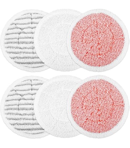 LINNIW Lot De 6 Tampons De Rechange Pour Balai Vapeur