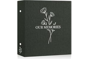 Lanpn Lino Album Fotografico 10x15 1000 Tasche, OUR MEMORIES Grande Biancheria Album Foto Portafoto Verticale Orizzontali Tascabile Tasca (Verde)