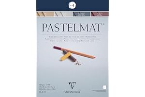 Clairefontaine - Ref 96112C - Bloc de tarjetas pastel n.º 4 (12 hojas) - Tarjeta 360 g/m² - 30 x 40 cm - Colores surtidos